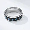 Reduce Anxiety Rotatable Moon Solar Ring Band Stainless Steel Solar Decompress Rings for Women Men Fashion Jewelry