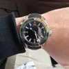 Relógio masculino preto com mostrador qualidade movimento automático mecânico pulseira original relógios de safira