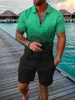 Erkek Trailtsits Erkek Polo Setleri 2022 Yaz Günlük Kısa Kollu T-Shirt Spor Takım İki Parça Şort Moda Fitness Jogger Trachsuit