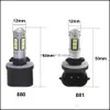 مصابيح السيارة 2PCS H27 880 881 LED مصباح DRL الضباب BB 30SMD 4014 CAR LIGHT