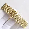 Luxury Men tittar på 18K Gold Dial Diamond Automatic Mechanical Designer Watch President Strap Original folding spänne
