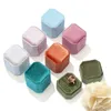 Velvet Jewelry Box Octagon Double Ring Boxes Square Display Gift Case with Detachable Lid Storage Container Earrings Cases