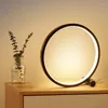 Table Lamps C2 LED Lamp Bedroom Circular Acrylic Desk Living Room Kid Adults Bedside Round Black White Dimmable Night Light