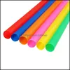 Disposable Dinnerware Disposable Dinnerware 100Pcs Color Plastic St 11X210 Mm Handmade Diy Creativity Straight Pipe 100 Single 8 Col Dhpkt