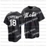 College Baseball Wears 2021 All Black Fashion and Players' Weekend baseball jersey NewYork 20 Pete Alonso 48 Jacob deGrom 1 Amed Rosario 30 Michael Conforto 33