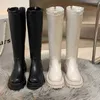 Laarzen Kledingschoenen Kniehoge Dames Herfst Nieuw Plus Fluweel Platform Ronde Neus Winter Sneeuw Ytmtloy Rits Botines De Muje Vierkante hak