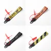 Key Rings Classic Offs Keychains Brand Clear Rubber Keys Ring Men Women Canvas Embroidery Letters Pendant Belt 3.5x25cm
