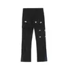 Jeans pour hommes IEFB Spilling Ink Colorblock Splicing Jeans noirs pour hommes High Street Hip-hop Boot Cut Denim Pants 2022 Automne Design Pantalon T221102