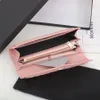 Femmes Portefeuilles Femme Purser Single Zipper Bag Long Wallet enveloppe Short Card holder Womens Passport pocket Lambskin Caviar Genuine Leather Serial number with box