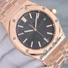 TWF 41mm 1551 A4302 Automatic Mens Watch 50th Anniversary Rose Gold Black Textured Dial Stick Markers Stainless Steel Bracelet Watches Super Edition Puretime E5