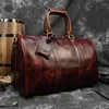 Duffel Bags Luufan High Fashion 45cm Leather Travel Bag Men Women Vintage Duffle For 17 Inch Laptop Weekender Male Female