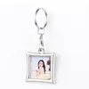 Sublimation blank DIY keychains Photo Frame Heart Square Round designer keychain Handbag Lover Keychains Car Key Ring for Woman Man Valentine's Day Friend Gift