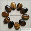 Pietra di pietra naturale mista ovale base piatta Cab Cabochon Cystal perline allentate per orecchini collana creazione di gioielli all'ingrosso Dhseller2010 Ot04Y