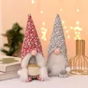 クリスマスの装飾は、ホームテーブルの装飾クリスマスギフトおもちゃのためのgnome顔のない人形に立っていますハッピーイヤー