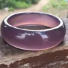 Bangle Natural Purple Agate Randsced Ide Real Bracelets камень для женщин, мужские, широкий браслет для лица, браслет