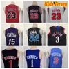 Niños luka 77 Baloncesto Jersey 1 James Doncic Harden Shaq 32 Neal 23 Allen 3 Iverson Retroceso Negro Rojo Jerseys Jóvenes