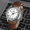 Armbanduhren Französisch sprechende Uhr mit Alarm, sprechendem Datum und Uhrzeit, weißes Zifferblatt TFSW-25