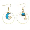 Dangle Chandelier Femmes Boucles d'oreilles Hoopdangle Stud Gold Sier Plaqué 51124 Bijoux d'oreille Creative Blue Star Boucle d'oreille et livraison directe 2 Dhkjl