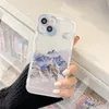 Trend Bezel Snow Mountain Phone Cases iPhone 14 13 12 Pro Max 11 12 13 Mini 7 8 Plus X XS XSmax Stylish Letter-Printed Silicone Fall Proof Lens Case