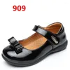 Flat Shoes Child Leather Girls Princess PU Little Kids Formal Bowite Flats Big Party Students Single