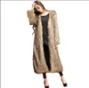 Женский мех 2023 Куртка зимняя женщина женское покрытие серебряное пушистое переход с большим длинным пальто AW300