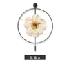 Wall Clocks Modern Metal Wrought Iron Clock For Living Room Furniture Silent Household Personality Flowers Decor