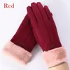 Frauen Winter Handschuhe Warm Touch Screen Schwarz Pelz Handschuh Voll Finger Fäustlinge Fahren Winddicht Gants Femmale Guantes