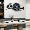 Horloges murales Meisd Punch-Free Miroir Autocollants 3D Séparé Grande Horloge Quartz DIY Montre Auto-Adhésif Horloge