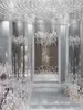 Mum tutucular 6 adet 2022 128cm yüksek açık akrilik şamdan düğün merkezi kristal 5 kollar 8 kol parti için