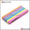 Nail Files Wholesale 6Pcs Sunshine 100/180 Nail Buffer Double Side Sponge Down Polish Block Emery Board Art Tools File Washable Drop Dhr2O