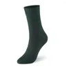 Men's Socks Men Bamboo Fiber Spring Summer Thin Shiny Solid Color Sock 6pairs/lot UK SIZE 7-11 EUR 40-46 1009 VKMONY