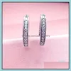 Hoop Huggie Heart Hoop Earrings Original Box For Pandora 925 Sterling Sier Small Ear Ring Women Mens Earring226o Drop Delivery 202 DHVDC