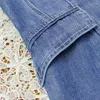 Trajes de mujer vintage chic denim blazers para mujeres botones de un solo bot￳n delgado de alta calidad en 2022 chaqueta blazer de dise￱ador exterior /