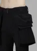 Calça masculina de bolso casual masculino Série de lazer urbano de lazer urbano Black
