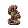 Jewelry Pouches Purple Sand Dragon Backflow Incense Burner Tea Ceremony Decoration Creative Home