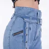 Women's Jeans Streetwear Fashion Belt Jeans Bud High Waist Woman Casual Women Pants Autumn Winter Skinny Pencil Female