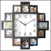 Wall Clocks Po Frame Wall Clock New Diy Modern Desigh Art Picture Living Room Home Decor Horlogeabux1 Drop Delivery 2022 Garden Clock Dhflx