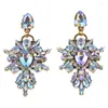 Orecchini pendenti Boho Etnico Lusso Cristallo Strass Goccia Donne Multicolore Geometric Statement Femme Jewelry Earings