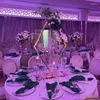 Mum Tutucular 4pcs Düğün Dekorasyon Ferforje Demir Kaplama Kristal Avize Töreni Pavilion Props Malzemeleri