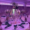 Titulares de vela 4pcs Decoração de casamento Creimonia de chumbo de chapéu de lustre de cristal suprimentos de pavilhão de pavilhões