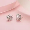 Boucles d'oreilles mignonnes en argent Sterling 925 croix CZ Accent perle d'eau douce pour femmes enfants bijoux Orecchini Aros Aretes Kolczyki