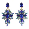 Orecchini pendenti Boho Etnico Lusso Cristallo Strass Goccia Donne Multicolore Geometric Statement Femme Jewelry Earings