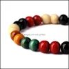 Kralen colorf bedelarmband 5 kleur houten kralen elastische koordbunge mannen vrouwen hiphop sieraden voor huidige drop levering 2022 armband dhkbq