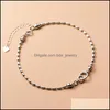 سوار Anklets Miqiao على سلسلة الساق النسائية 925 Sterling Sier Anklets أنثى مجوهرات فطائر الفقرة التايلاندية للفتيات Del Del Dhmtr