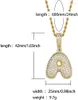 펜던트 목걸이 스테인리스 스틸 아이스 아웃 레터 목걸이 A-Z 26 여성용 알파벳 이름 로프 체인 남성 골드 실버 24INC1878