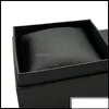 Caixas de jóias caixas de jóias embalagem exibição 5 pçs casos papel preto com almofada veet travesseiro relógio armazenamento pulseira organizador presente ot8k1