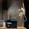 Kolye lambaları Modern Reçine Maymun Lambası Nordic Halat Asma Yemek Odası Bar Kafe Duvar Kat Masa Masası Işık Fikstür