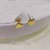 Tasarımcı Stud Küpe Kalp Küpeler Kadın Elmas Takı Kalın Hoops Orecchini Basit Ünlü Mektup Yuvarlak Küçük Sarkan Küpeler Lüks Mücevherat