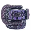 Designer de luxe Bb Ceinture Simon Ceintures pour Hommes Femmes Ceinture en diamant brillant Noir sur Noir Bleu blanc multicolore avec strass bling comme cadeau l7