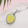 Schlüsselanhänger 20 teile/los Kreative Lebensmittel Keychain PVC Hamburger Popcorn Französisch Fries Durian Für Frauen Männer Schlüsselanhänger Auto Ring